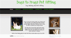 Desktop Screenshot of dogstofrogspetsitting.com