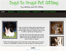 Tablet Screenshot of dogstofrogspetsitting.com